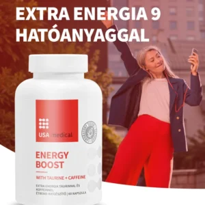 USAMEDICAL Energy Boost taurinnal és koffeinnel kapszula 60 db